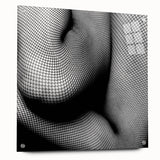 Abstract Body in Fishnets - Black & White Fine Art Photography