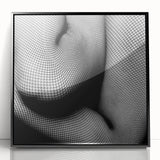 Abstract Body in Fishnets - Black & White Fine Art Photography