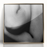 Abstract Body in Fishnets - Black & White Fine Art Photography