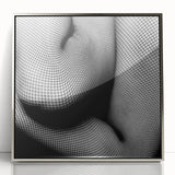 Abstract Body in Fishnets - Black & White Fine Art Photography