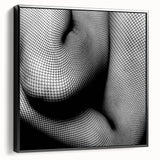 Abstract Body in Fishnets - Black & White Fine Art Photography