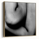 Abstract Body in Fishnets - Black & White Fine Art Photography