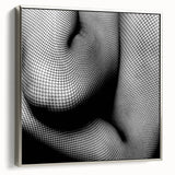 Abstract Body in Fishnets - Black & White Fine Art Photography