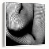 Abstract Body in Fishnets - Black & White Fine Art Photography