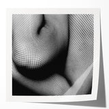 Abstract Body in Fishnets - Black & White Fine Art Photography