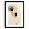 Minimalist Abstract Canvas Prints – Geometric Circles in Beige & Black