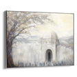 Contemporary Jewish artwork of Rachel's Tomb featuring detailed landscape, ideal for Hebrew wall decor and Judaica prints.