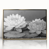 Vibrant floral canvas print showcasing colorful blossoms in a modern abstract design, perfect for home decor, presented in a protective cardboard tube.