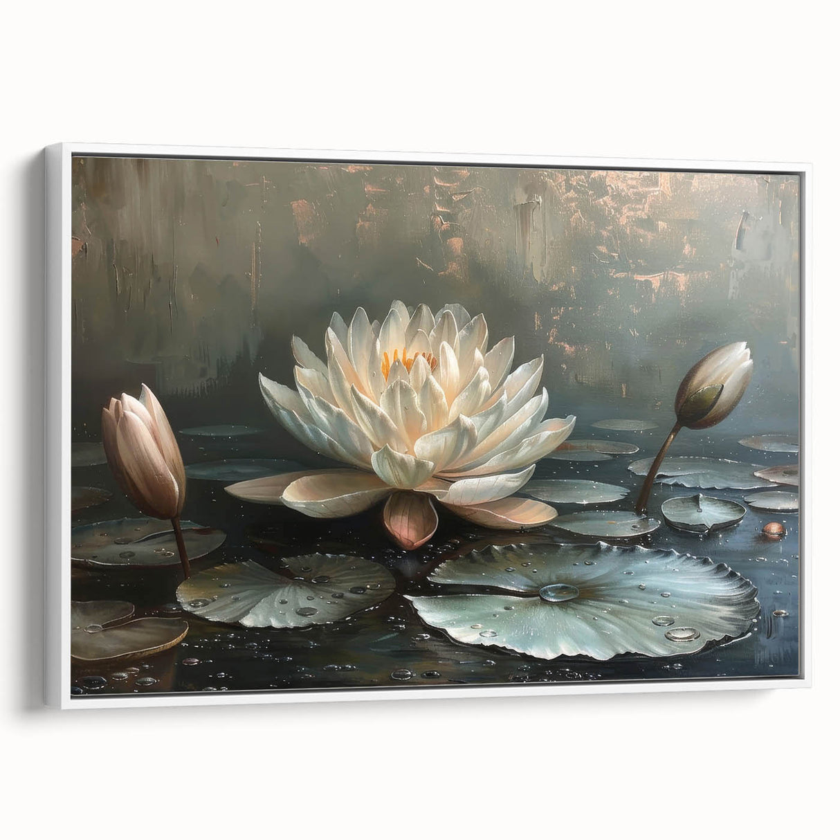 Vibrant floral artwork showcasing an abstract design with bold colors and intricate details, perfect for home decor or uplifting any space, rolled for easy display.