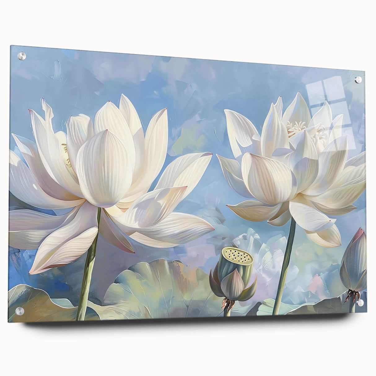 Vibrant close-up of a colorful floral canvas print showcasing intricate flower details and vivid hues, ideal for home decor and art enthusiasts.