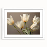Vibrant floral canvas print showcasing intricate flower designs in rich colors, elegantly rolled and securely packaged in a protective cardboard tube.