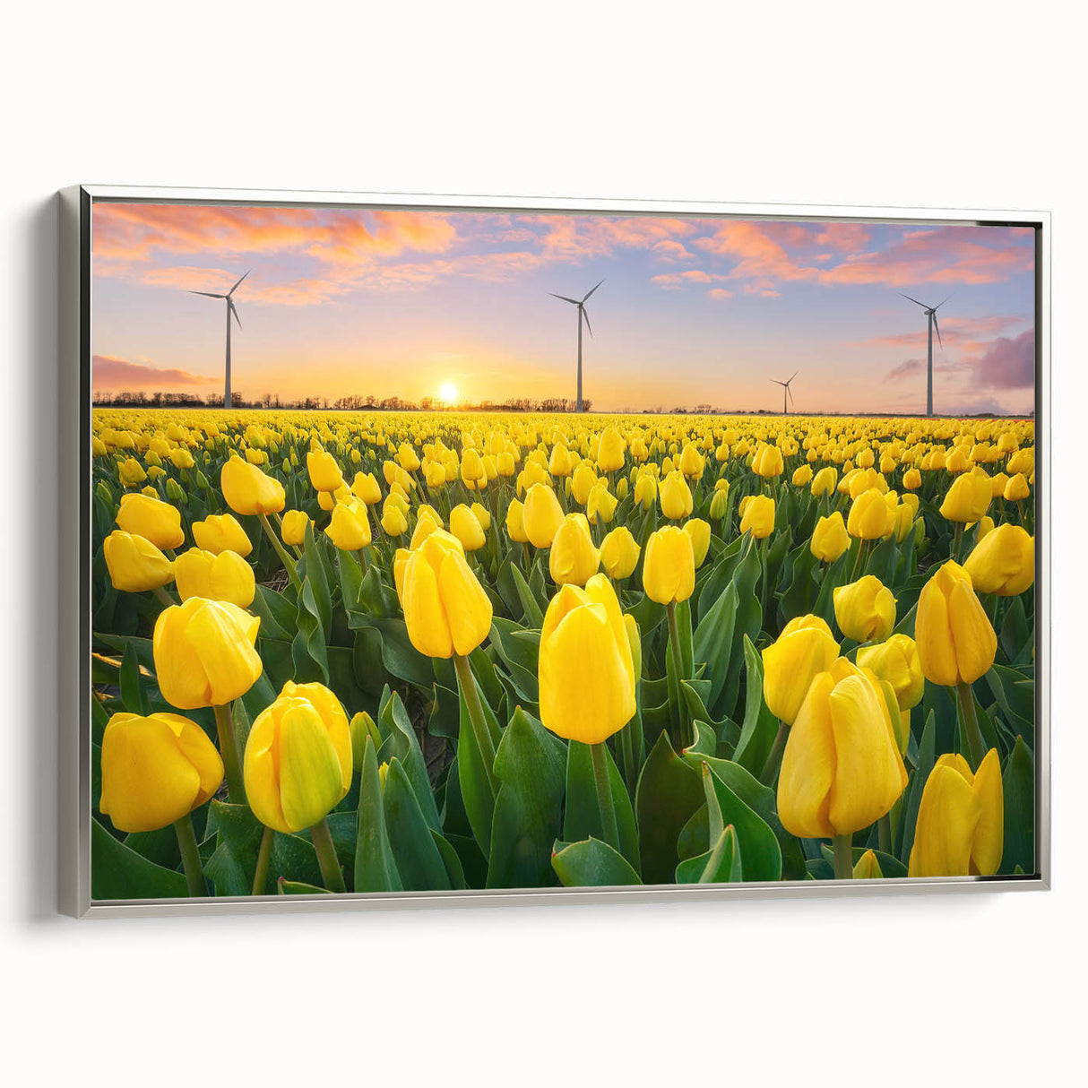 Vibrant floral canvas print showcasing a colorful bouquet of assorted flowers, beautifully arranged with intricate details and rich textures, perfect for home decor.
