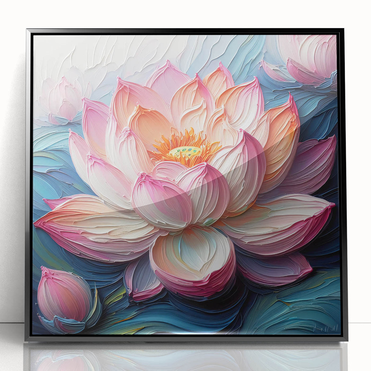 Vibrant floral canvas print showcasing a stunning array of colorful flowers against a soft background, ideal for home decor and enhancing interior spaces.