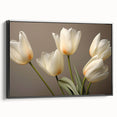 Vibrant floral canvas print showcasing a colorful bouquet of various flowers, perfect for home decor, featuring shades of pink, yellow, and green on a textured surface.