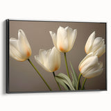 Vibrant floral canvas print showcasing a colorful bouquet of various flowers, perfect for home decor, featuring shades of pink, yellow, and green on a textured surface.