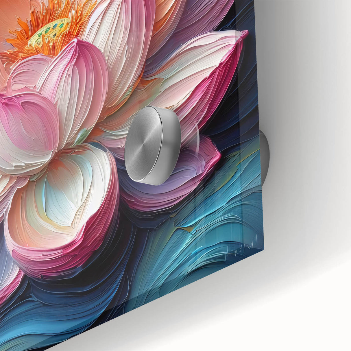 Vibrant floral artwork on a textured canvas, showcasing an intricate design of colorful flowers and leaves, ideal for enhancing home decor. Perfect for art enthusiasts seeking unique wall art.
