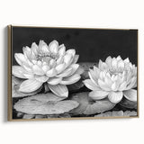 Vibrant floral canvas art featuring intricate blossoms in shades of pink, yellow, and green, beautifully displayed against a textured background, ideal for home decor.