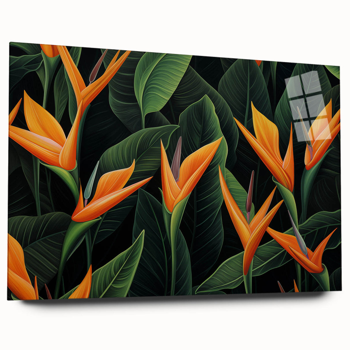 Vibrant floral canvas artwork showcasing colorful flowers in full bloom against a soft pastel background, perfect for home decor and adding a touch of nature.