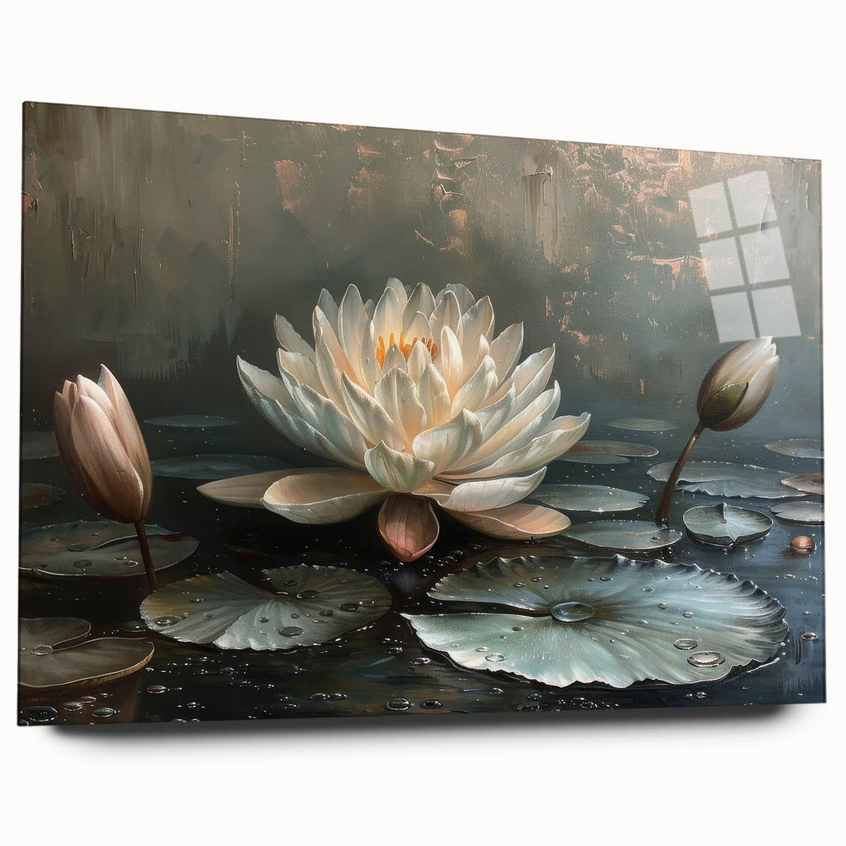 Vibrant floral canvas artwork showcasing a detailed flower design in bright colors, ideal for home decor or art enthusiasts, printed on high-quality material.