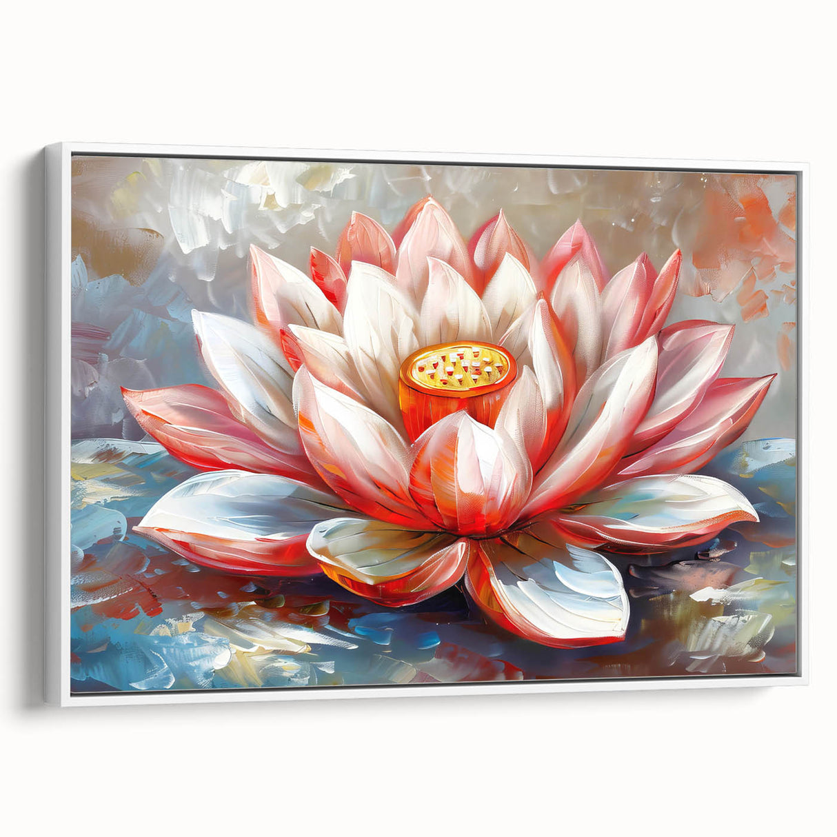 Vibrant floral canvas artwork showcasing a colorful bouquet of assorted flowers against a soft pastel background, ideal for home decor and enhancing interior spaces.