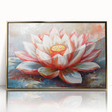Vibrant floral canvas print showcasing a colorful arrangement of flowers in shades of pink, yellow, and blue, perfect for brightening home decor.