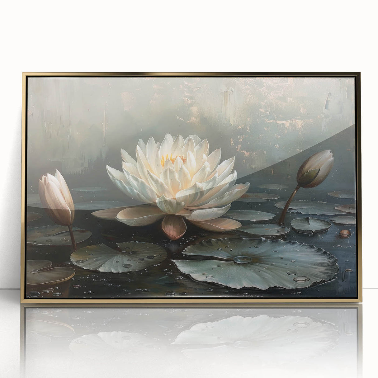 Vibrant floral canvas print showcasing an abstract design with bold colors and intricate details, rolled and ready for framing to enhance home decor.