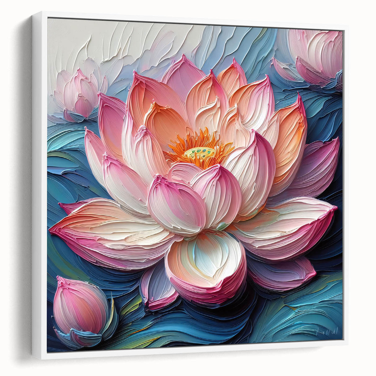 Vibrant floral canvas art print showcasing an abstract design with bold colors and intricate details, perfect for adding a stylish touch to modern decor.