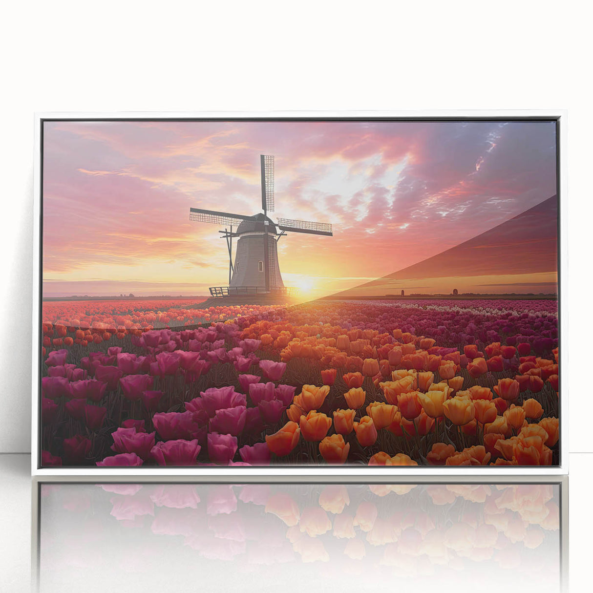 Vibrant floral canvas art featuring a detailed, colorful flower design with rich textures, perfect for home decor. Ideal for brightening living spaces or offices.