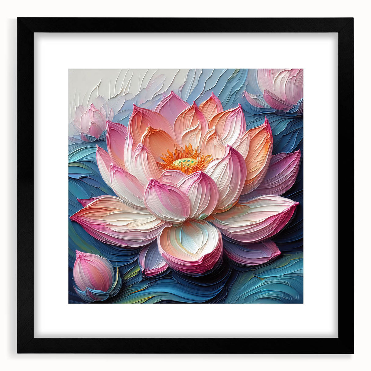 Vibrant floral abstract painting showcasing bold colors and dynamic brush strokes, perfect for modern home decor or art enthusiasts. Ideal for wall displays.