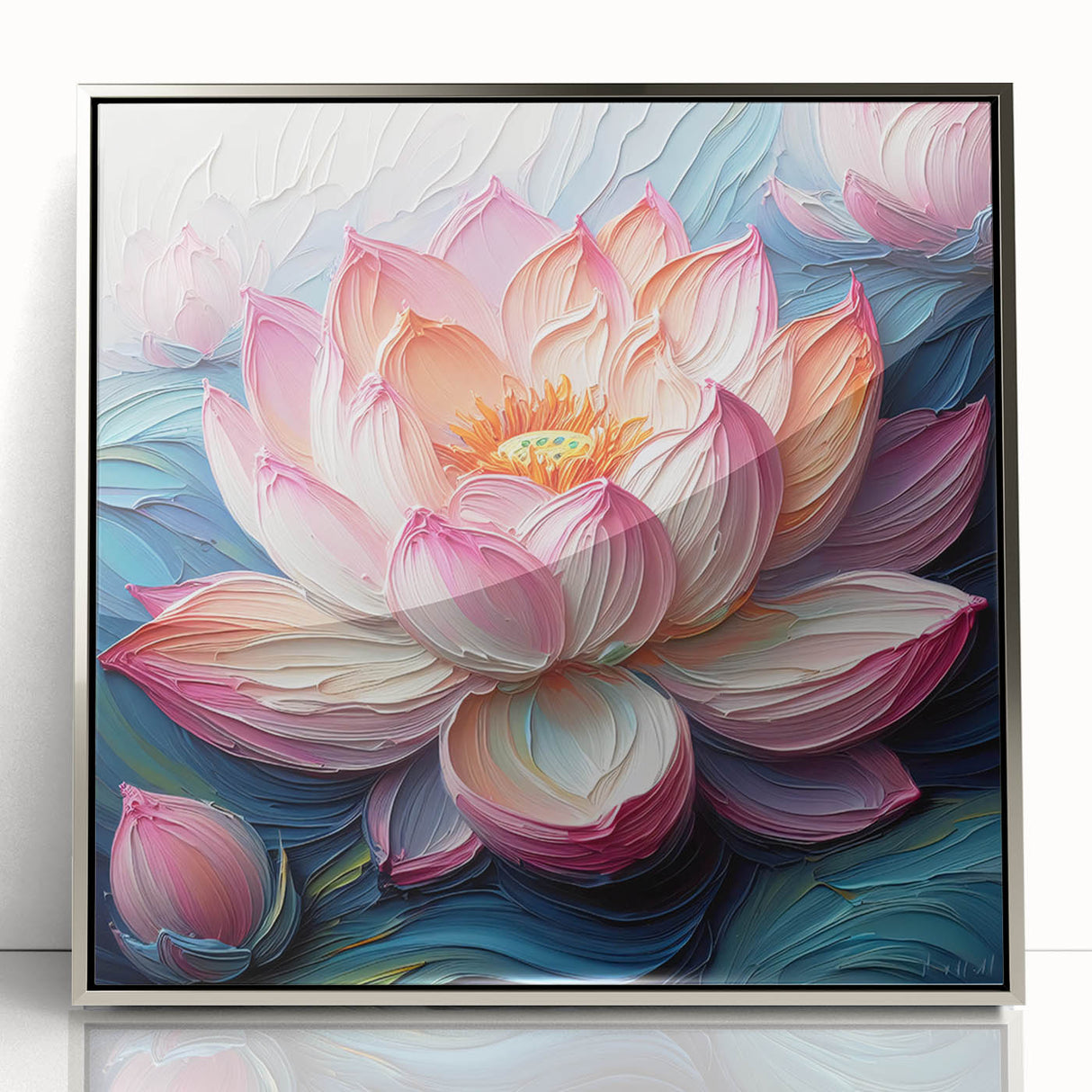 Vibrant floral canvas art print showcasing a colorful bouquet of flowers with detailed textures, perfect for brightening any room decor or art collection.