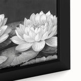 Vibrant floral canvas print showcasing a colorful arrangement of blooming flowers in various shades, ideal for brightening up any living space or office decor.