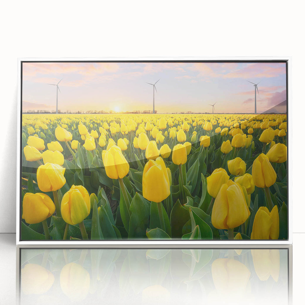 Vibrant floral canvas print showcasing a colorful arrangement of blooming flowers in a soft pastel palette, ideal for home decor and wall art enthusiasts.