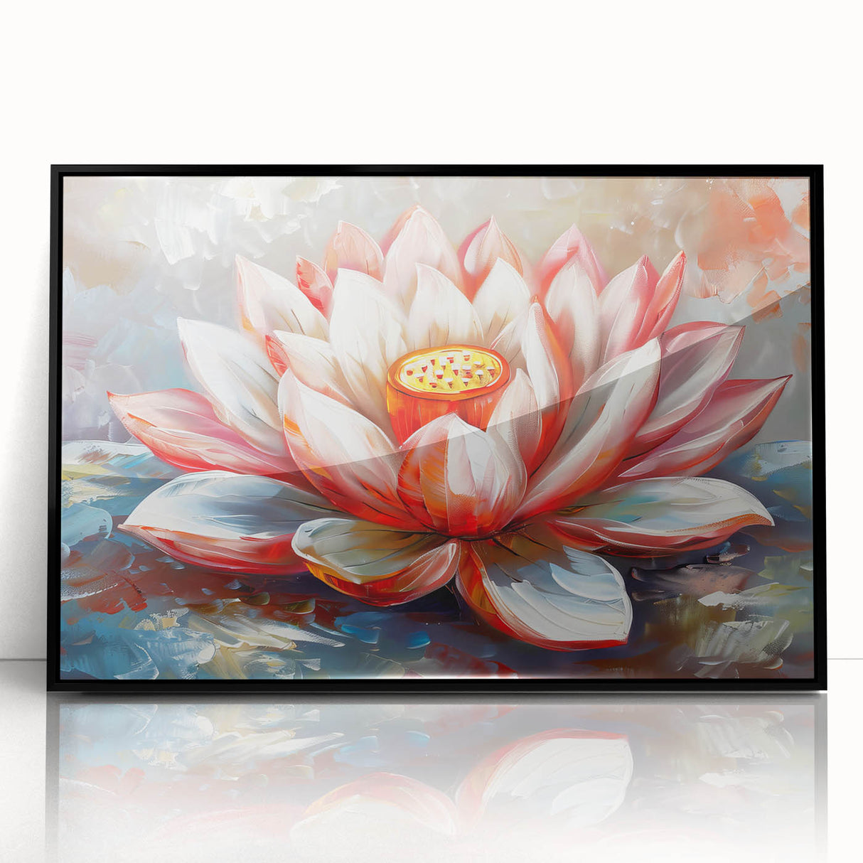 Vibrant floral canvas artwork showcasing a detailed arrangement of multicolored flowers against a soft background, perfect for home decor or artistic inspiration.