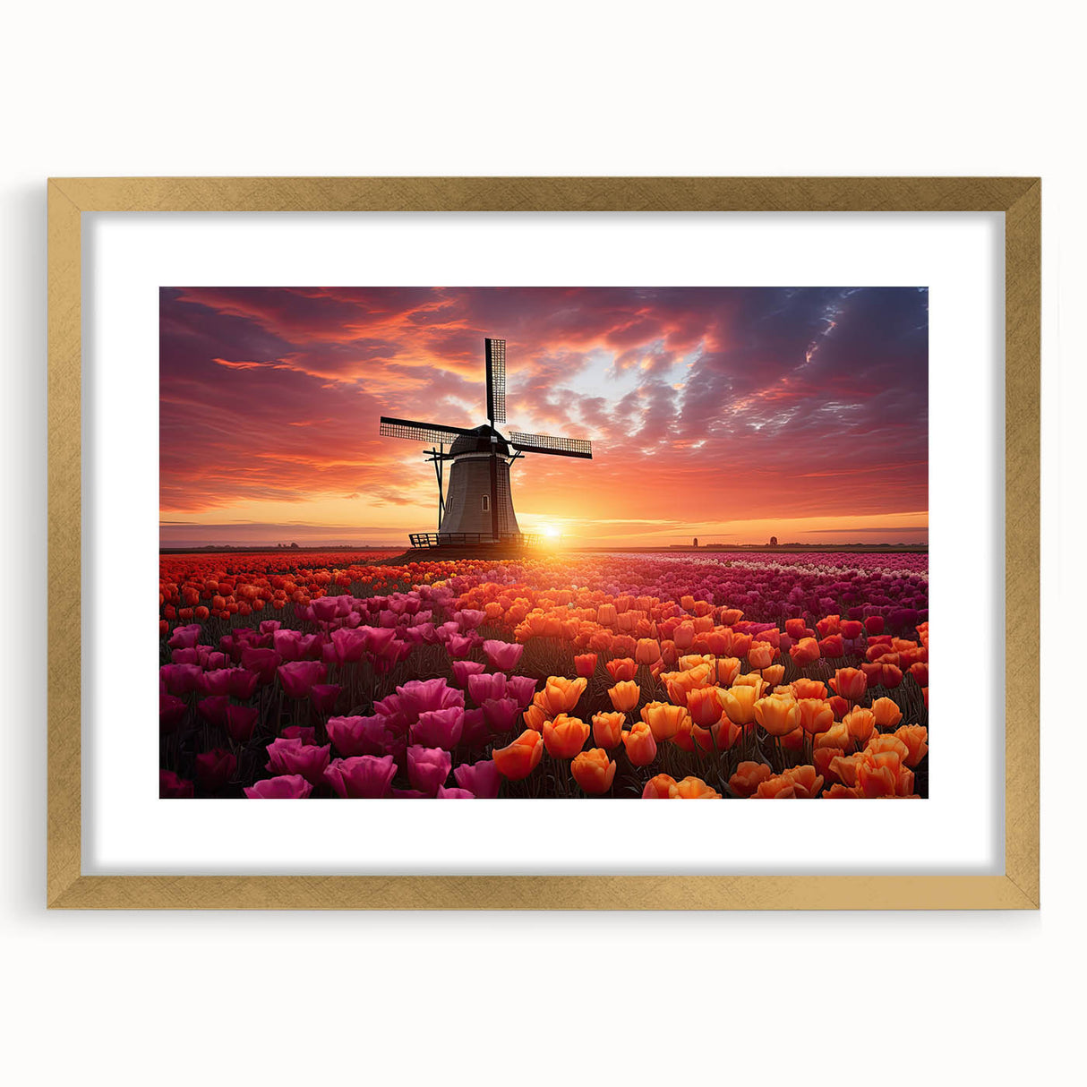 Vibrant floral canvas print showcasing a colorful assortment of flowers in shades of pink, yellow, and green, perfect for brightening home decor.