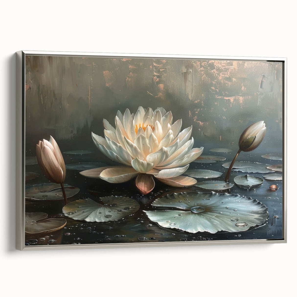 Vibrant floral wall art canvas featuring a colorful arrangement of pink, yellow, and blue flowers against a textured background, ideal for home decor.
