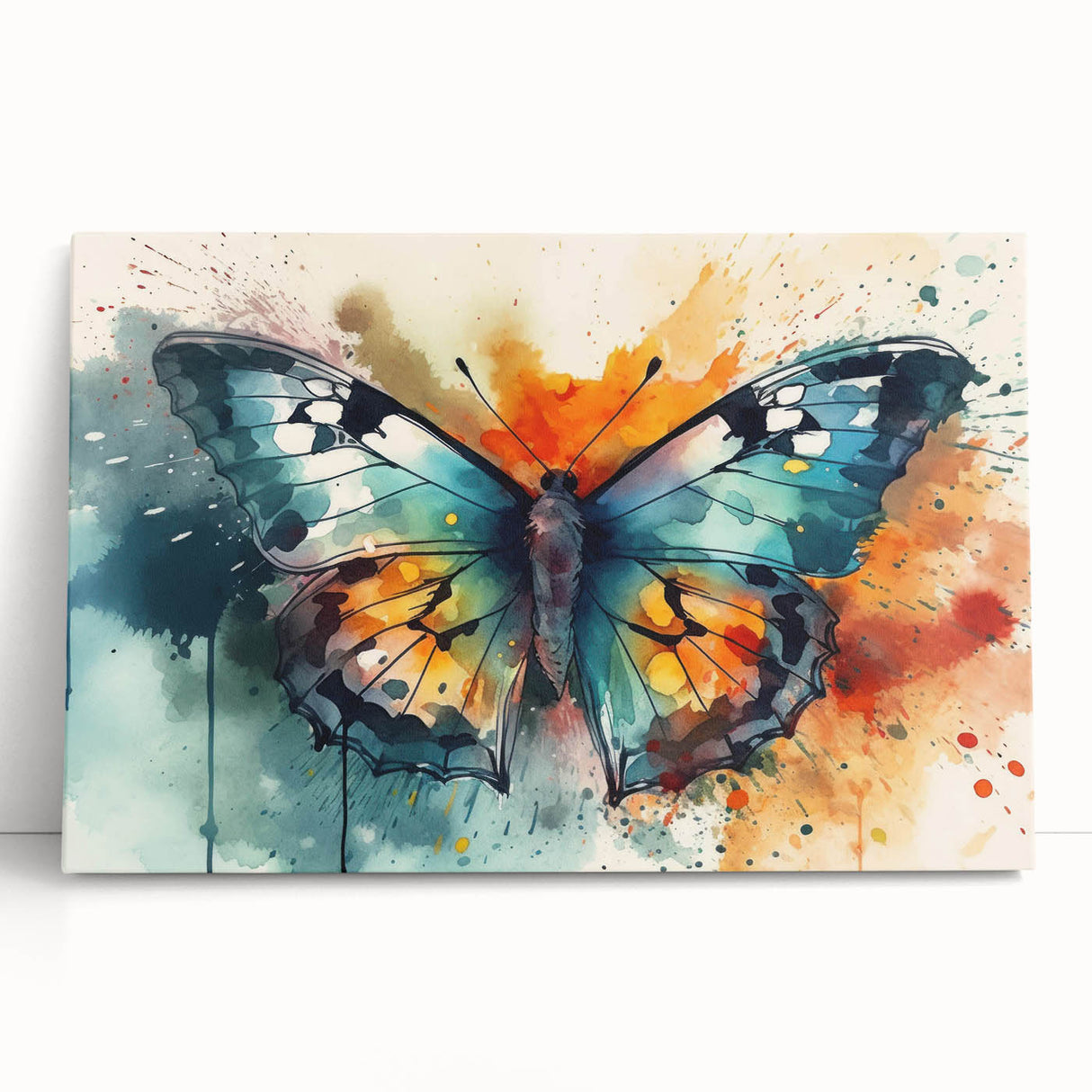 Close-up of a vibrant insect illustration showcasing intricate details and vivid colors, set against a neutral background, perfect for nature-themed decor.