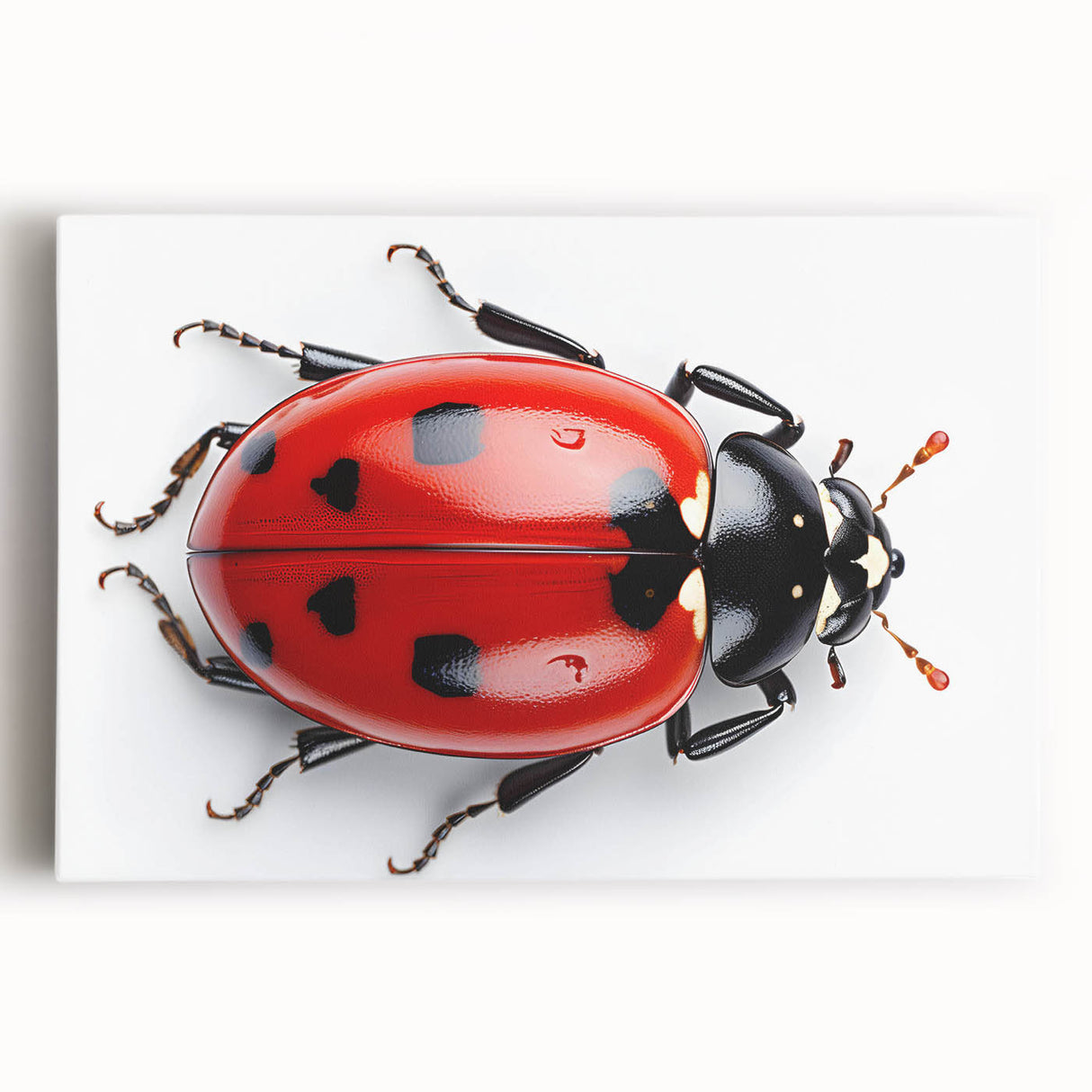 Close-up of a detailed insect illustration showcasing vibrant colors and intricate patterns, ideal for nature enthusiasts and art collectors. Perfect for home decor.