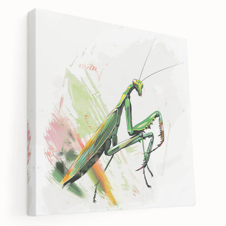 Close-up of a vibrant insect illustration showcasing intricate details, including vivid colors and unique patterns, ideal for nature-themed decor or educational purposes.