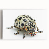 Close-up of a vibrant insect-themed wall art print featuring intricate details and vivid colors, showcasing nature's beauty on a textured canvas. Ideal for home decor.