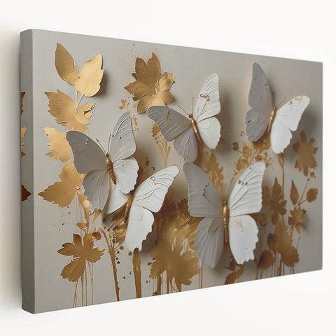 Close-up of a vibrant insect illustration on a textured canvas, showcasing intricate details and vivid colors, ideal for nature-themed decor.
