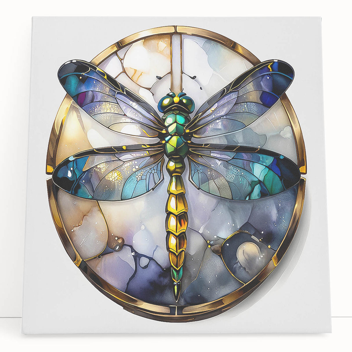 Close-up of a vibrant insect illustration on textured paper, showcasing intricate details and vivid colors, ideal for nature-themed decor or educational purposes.