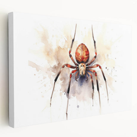 Close-up of a vibrant insect art print on rolled canvas, showcasing intricate details and bold colors, ideal for nature enthusiasts and home decor lovers.