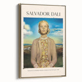 Landscape painting of a serene lake at dusk, in muted gray and blue tones, framed poster, ideal for bedroom wall art.