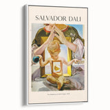 Vintage poster art of a colorful abstract design on extra large canvas, ideal for living room ambiance.