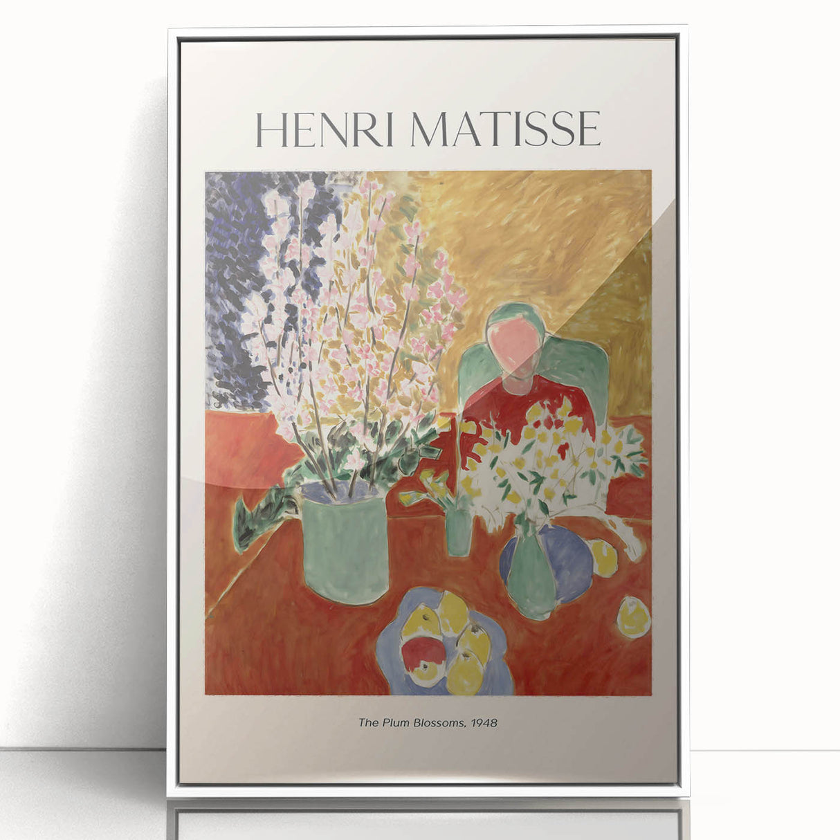 Large art print featuring a mid-century modernist abstract design in muted earth tones, ideal for nursery wall decor.