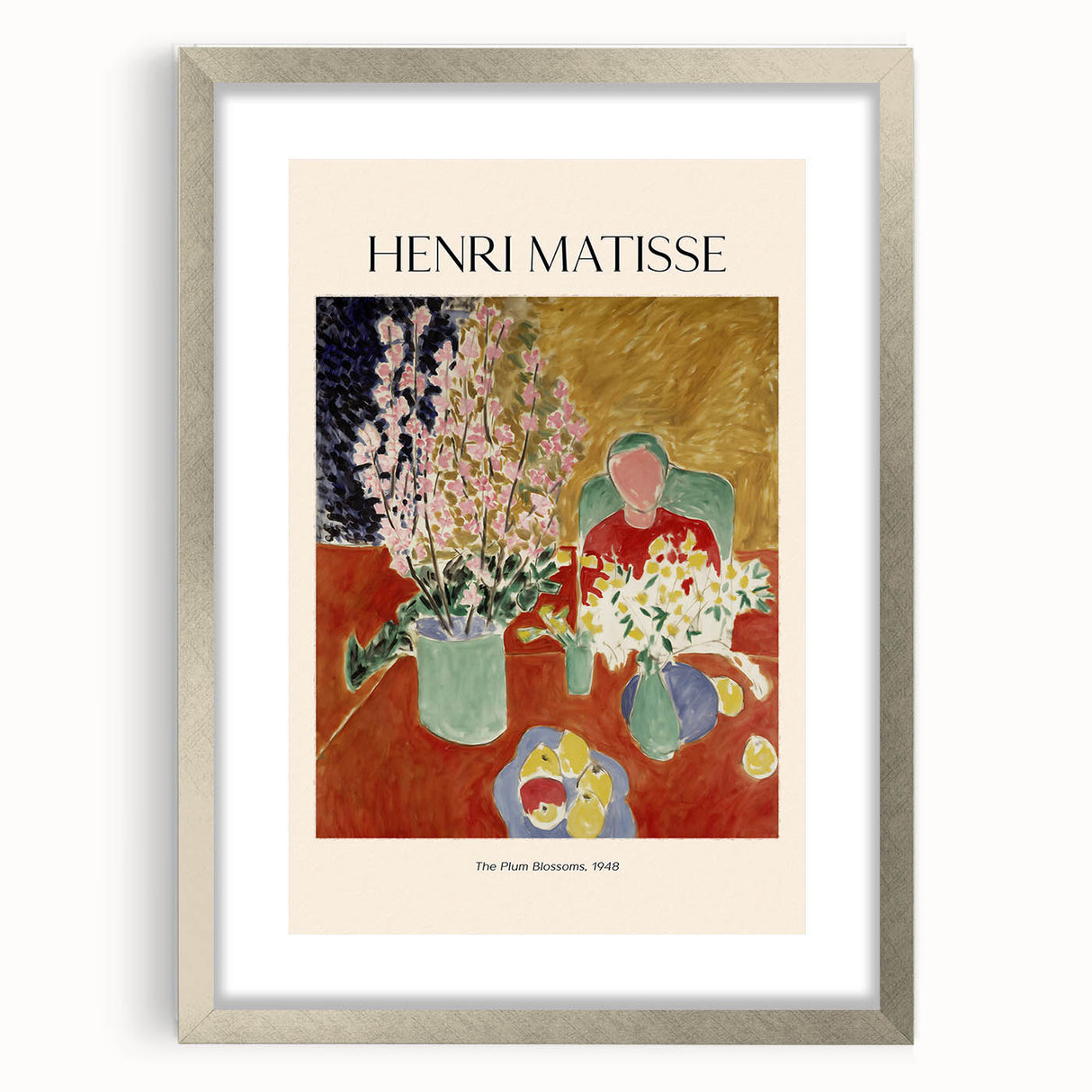 Abstract art print featuring swirling blue and gold patterns on canvas, ideal for modern bedroom or dining room decor.