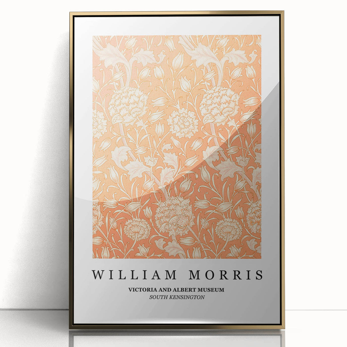 Large art print featuring mid-century modernist shapes in muted earth tones on canvas, suitable for nursery wall decor.