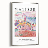 Vintage poster art featuring a large, colorful abstract design on a black background, printed on extra large canvas.