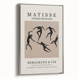 Vintage poster art featuring a large, colorful abstract design on a black background.