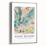 Vintage poster art of a colorful abstract design on a black background, printed on extra large canvas.